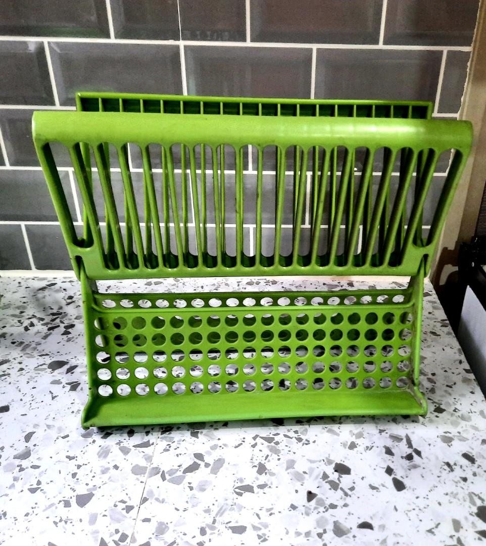Kitchen Dish Rack - Vintage (Category: Other Kitchenware & Tableware) located in Makati City. Submitted by darlenc (Listing ID 1182073552, Image 3). Description: Vintage Kitchen Dish Rack was long kept on storage. Space Saver it can be put on one side because it can be folded. And it Can be use for plates, cup & Saucer or other utensil. It has 18 slot of shelving for plates or other kitchen utensils. Specs cm 33 x 29.