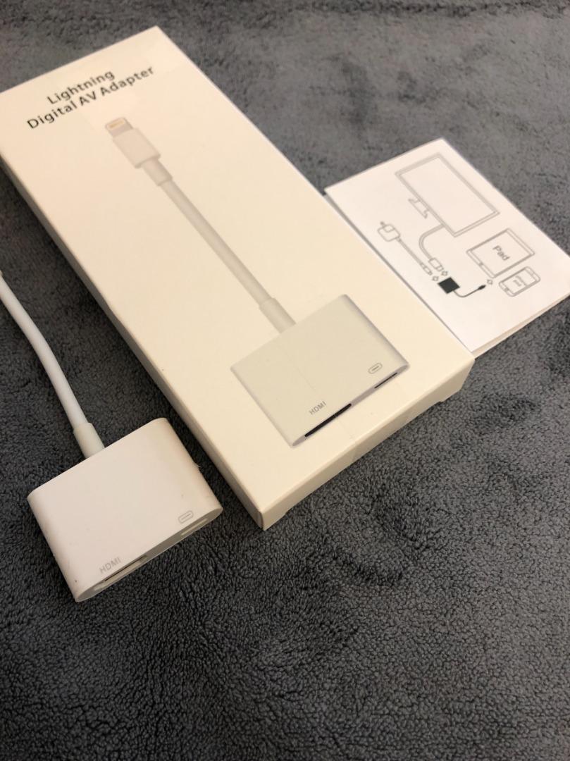 Lightning Digital AV Adaptor (Lightning to HDMI), 手提電話, 電話＆平板電腦配件, 其他電子周邊配件及產品 Carousell