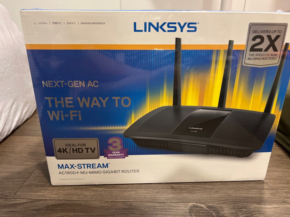 Linksys Maxstream AC1900+ MU-MIMO Gigabit Router, Computers & Tech ...