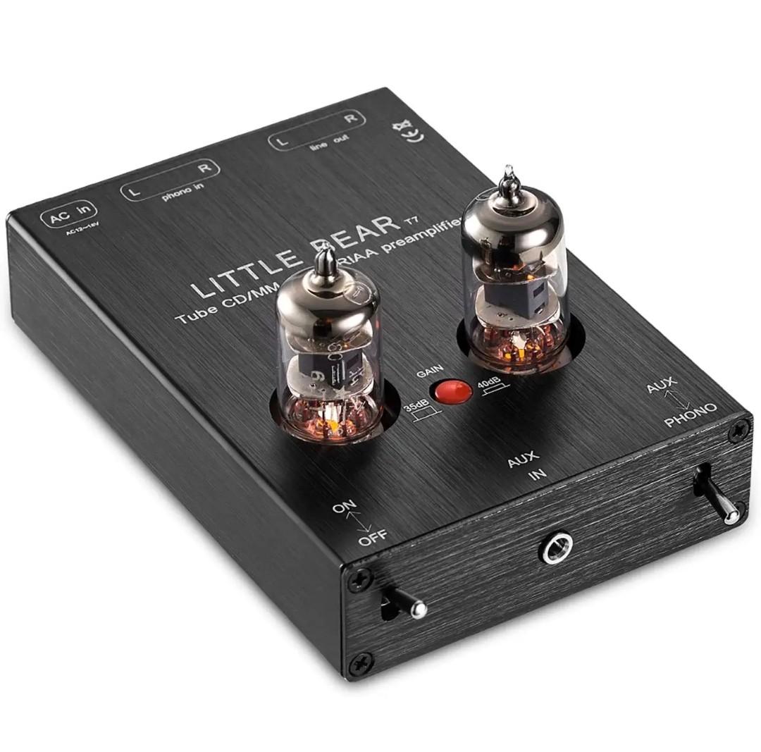 Little Bear T7 Vacumn Tube Mini Phono Stage RIAA MM Turntable Preamp