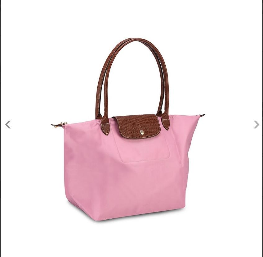 Longchamp Le Pliage Micro Small Nylon & Leather Short Handle Tote in Pink