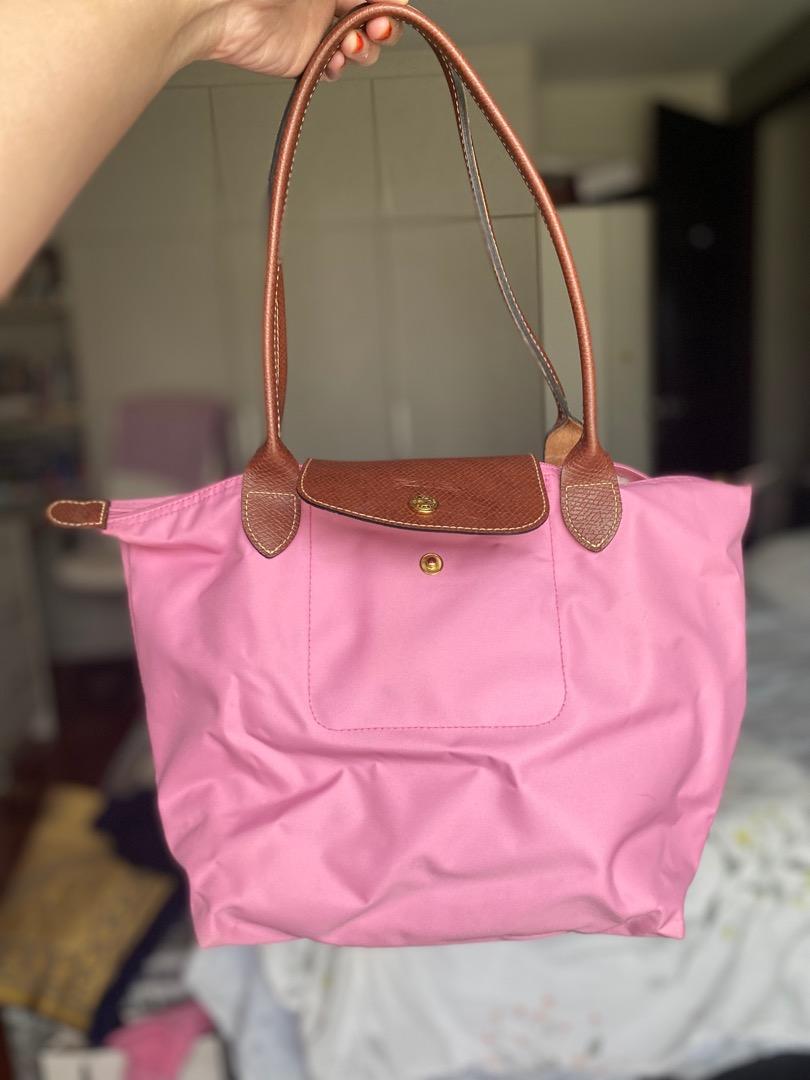 Longchamp Le Pilage Small Crossbody Bag in Pink