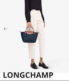 Longchamp s size軍綠色手提包
