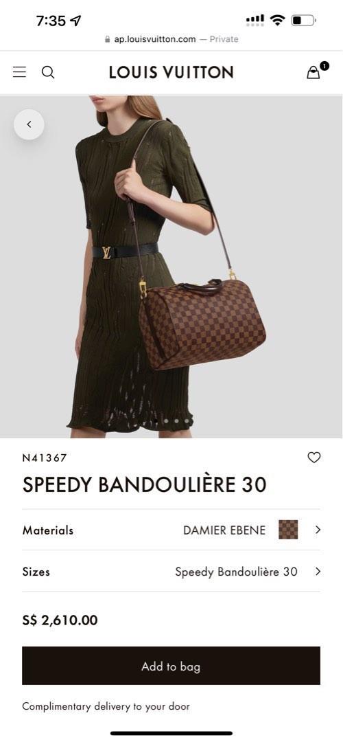 Louis Vuitton - Speedy Bandouliere 30 Damier Ebene - Immaculate