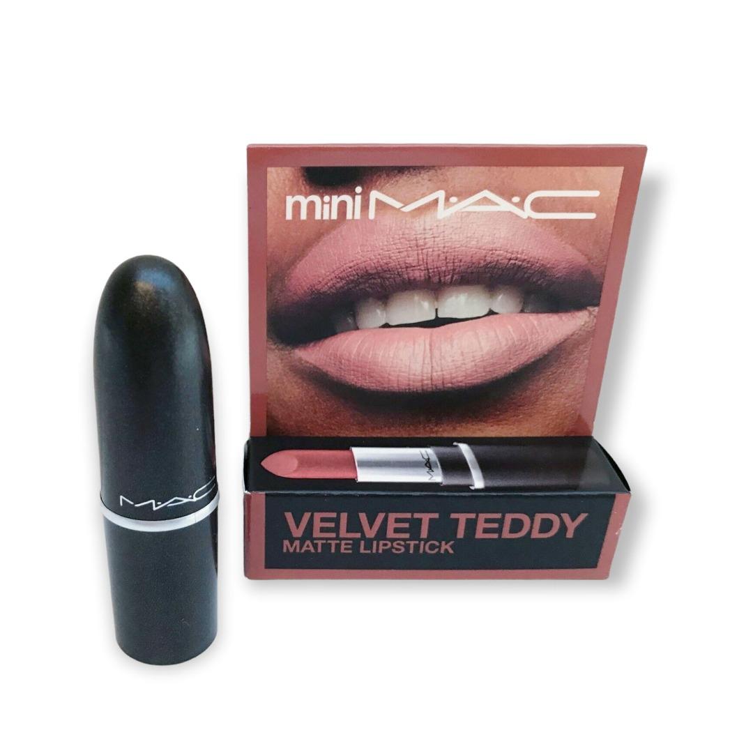 MAC Matte Lipstick (Velvet Teddy) (Category: Makeup) located in Quezon City. Submitted by gemaenterprises (Listing ID 1182020039, Image 1). Description: • MAC Lipstick is available in various hues and high-fashion textures. • It is the iconic product that made MAC famous. • The Matte finish is pigment-rich, delivering intense color payoff and a no-shine, all-matte finish. • The package dimension of the product is 4"L x 5"W x 4"H • Skin type: Comb