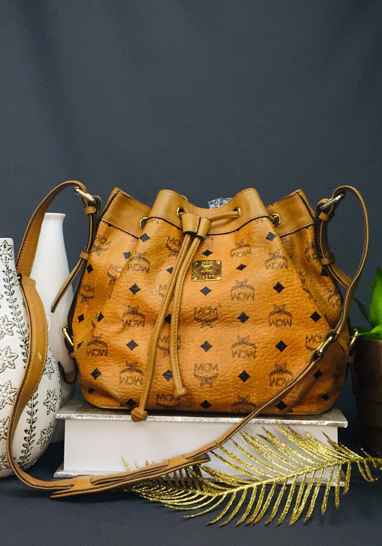 MCM Bucket Bag, Luxury, Bags & Wallets on Carousell