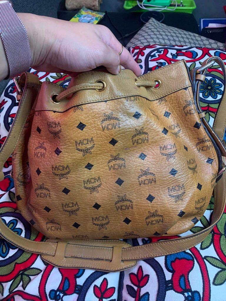 MCM Bucket Bag, Luxury, Bags & Wallets on Carousell