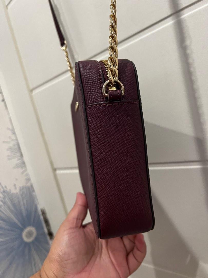 Burgundy michael kors crossbody hotsell