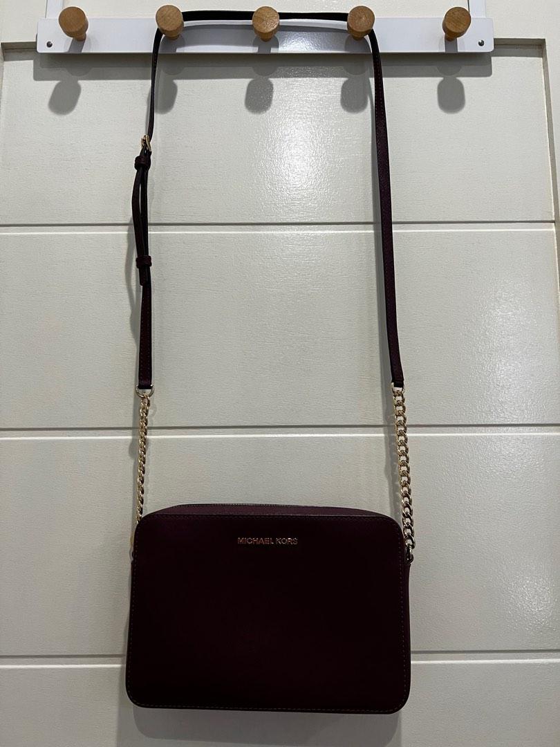 Michael kors jet online set crossbody maroon