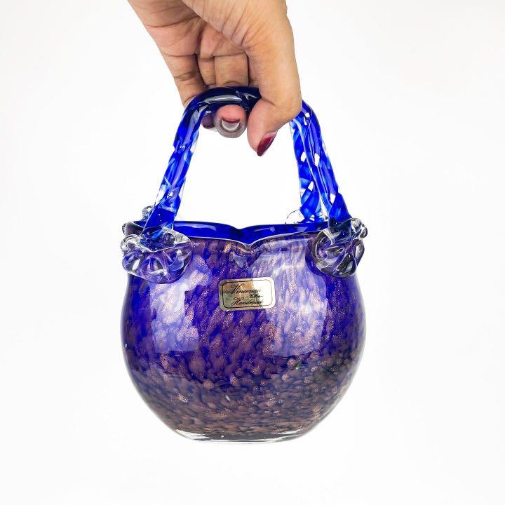 Murano Vincenza Collection Handmade Glass Handbag Made in Italy