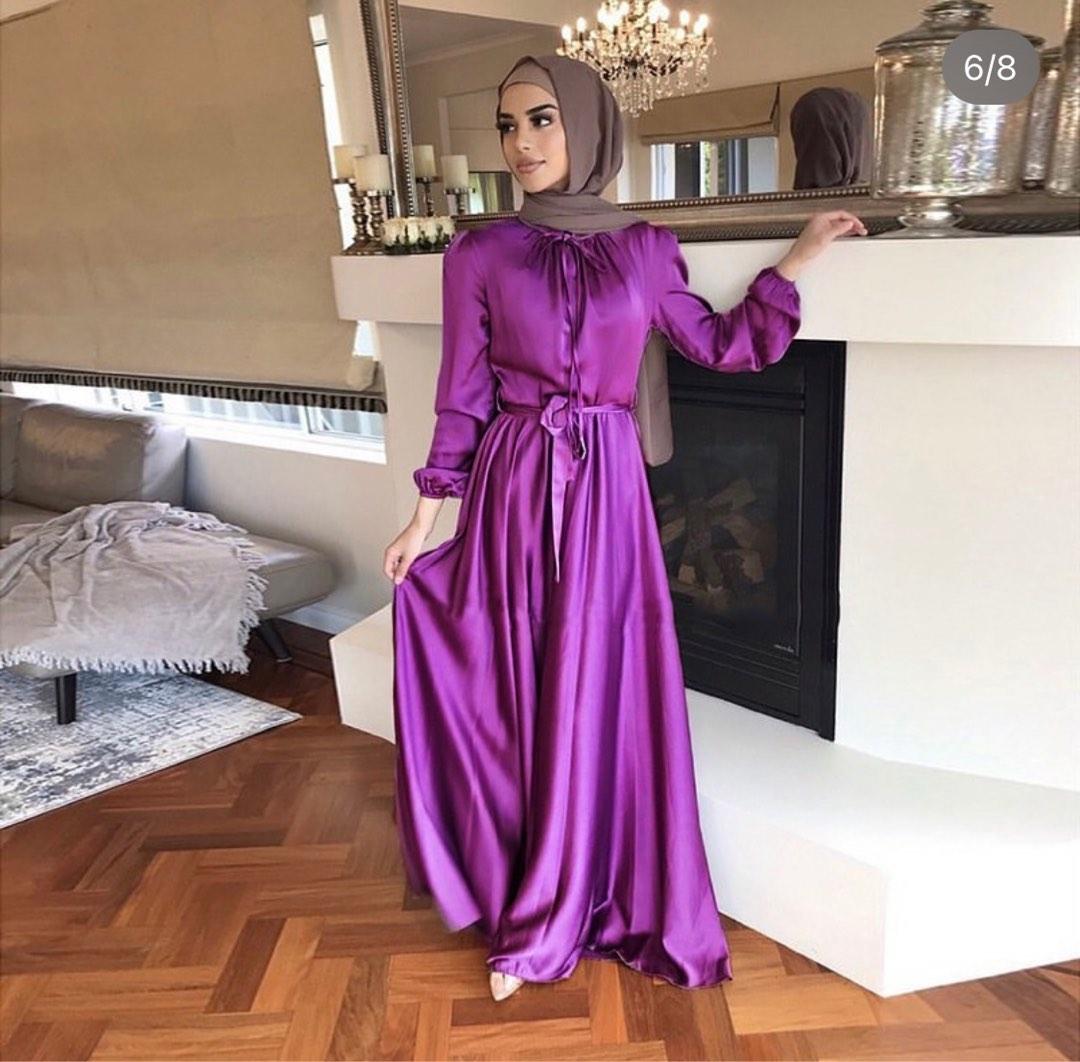 Purple abaya top dress