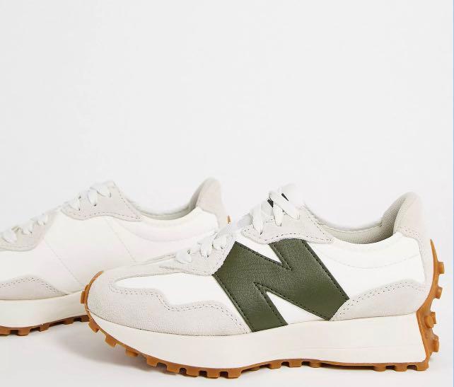 New Balance 327 trainers in off white and green, Women's Fashion, Footwear,  Sneakers on Carousell