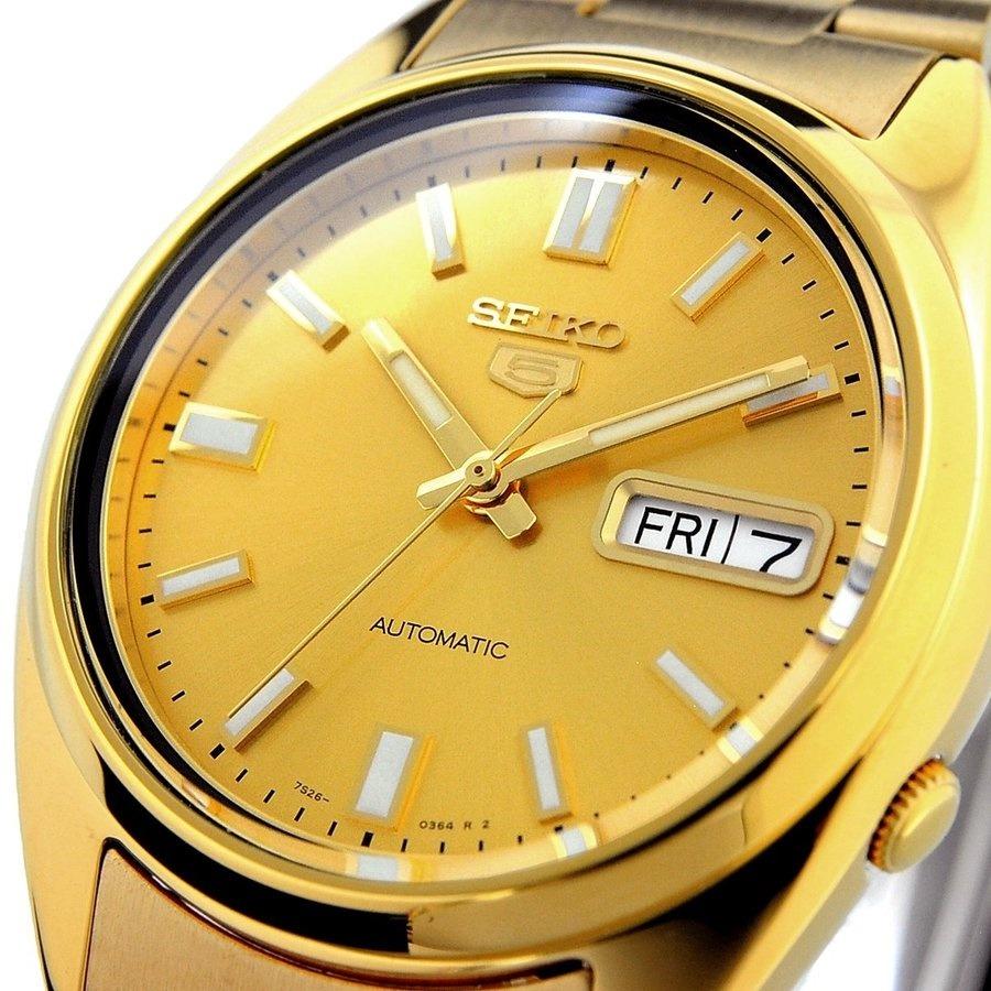 Seiko Series 5 Automatic Gold Dial Men's Watch SNXS80K1