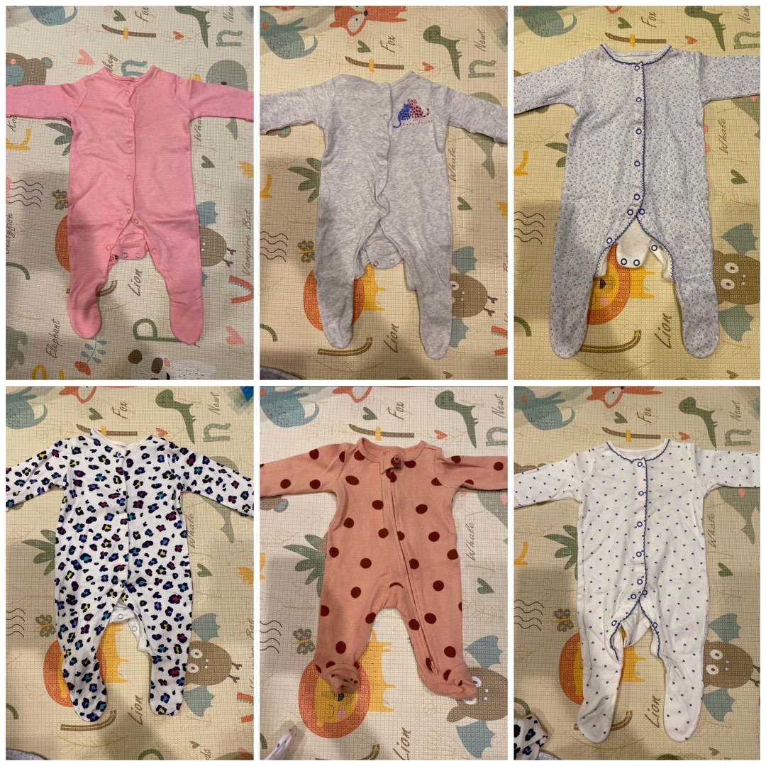 Newborn sleepsuits, Babies & Kids, Babies & Kids Fashion on Carousell