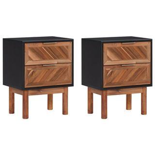 Nightstand Solid Mango Wood Blue