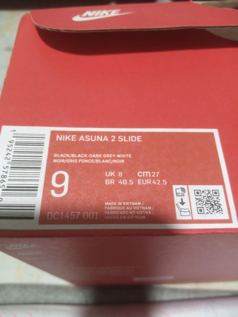 Nike men's Asuna 2 Slide, Men's Fashion, Footwear, Slippers & Slides on