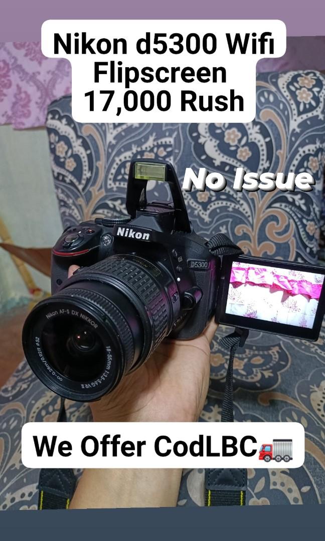 Nikon d5300 Wifi (Category: Cameras) located in Caloocan City. Submitted by mr.carlo_dslr_laptop (Listing ID 1182079143, Image 2). Description: DSLR Nikon d5300 Flipscreen Wifi Good As New 18-55mm Kitlens Mint Condition For 17,000 Cash For 17,000 Cash For 17,000 Cash With Charger With Battery With Strap Canon With Lens Cap With bag With Sd Card Good condition With Autofocus and FLASH Presentable Unit.. No Vignette LCD Cash on Delivery LBC deposit