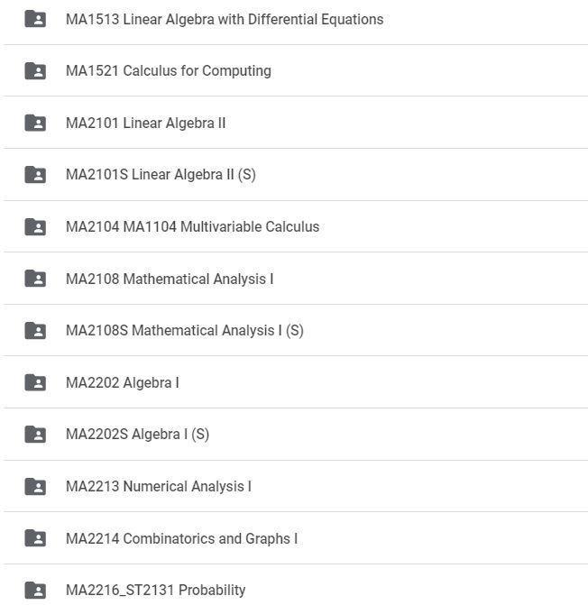 NUS Math Notes (Category: Everything Else) located in Singapore. Submitted by nuswriters (Listing ID 1182107033, Image 2). Description: All the modules listed (in the pictures): $38.00 Per module: $8.00 Download link will be provided once payment is made. ALL YOU NEED to do well in school. What we have, we provide. .
