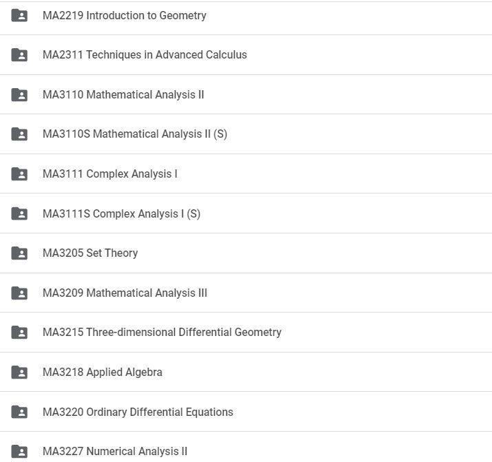 NUS Math Notes (Category: Everything Else) located in Singapore. Submitted by nuswriters (Listing ID 1182107033, Image 3). Description: All the modules listed (in the pictures): $38.00 Per module: $8.00 Download link will be provided once payment is made. ALL YOU NEED to do well in school. What we have, we provide. .
