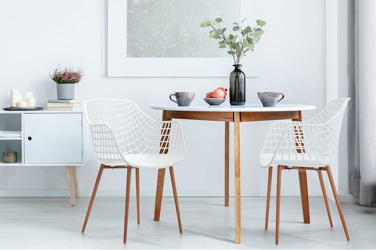 Ovela Set of 2 Leerdam Armchairs (White), Furniture & Home Living