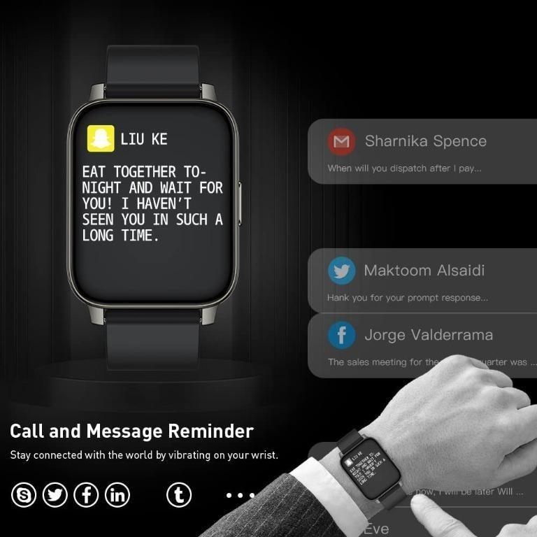 P08 Fitness Watches Smart Watch 1.69 Touch Screen Heart Rate Sleep Monitor Fitness Tracker with Step Calorie Counter Activity Trackers IP67