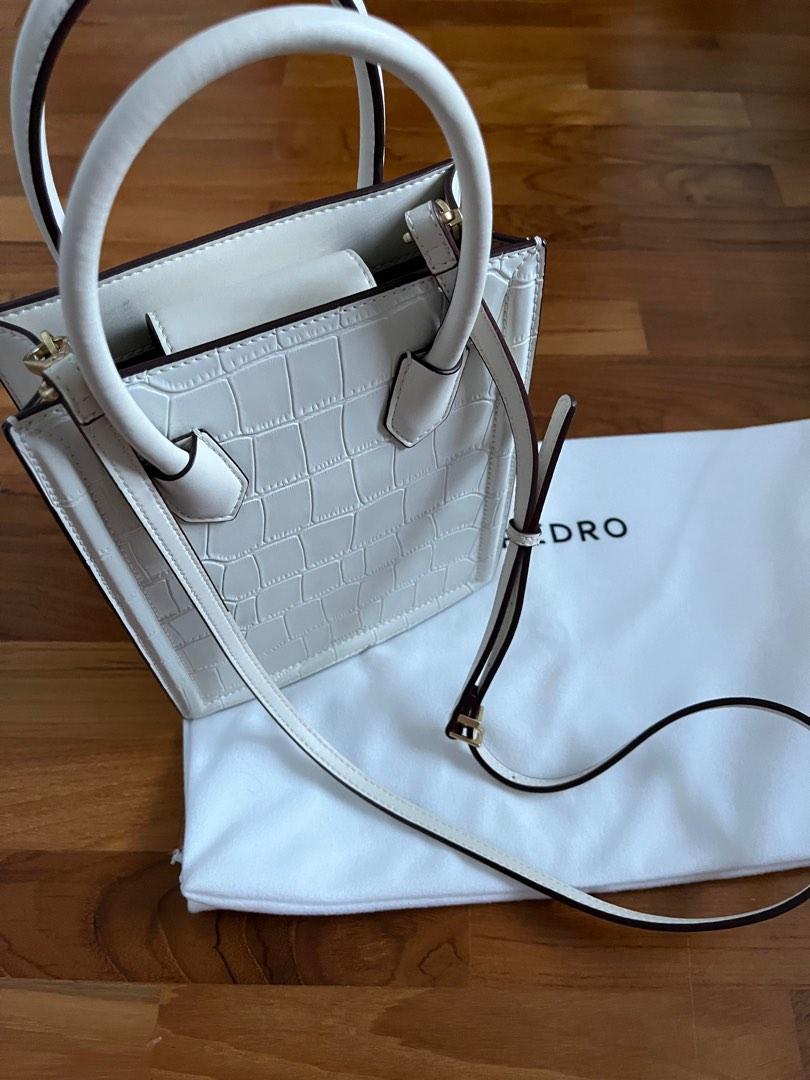 Pedro White Croc Crossbody Bag