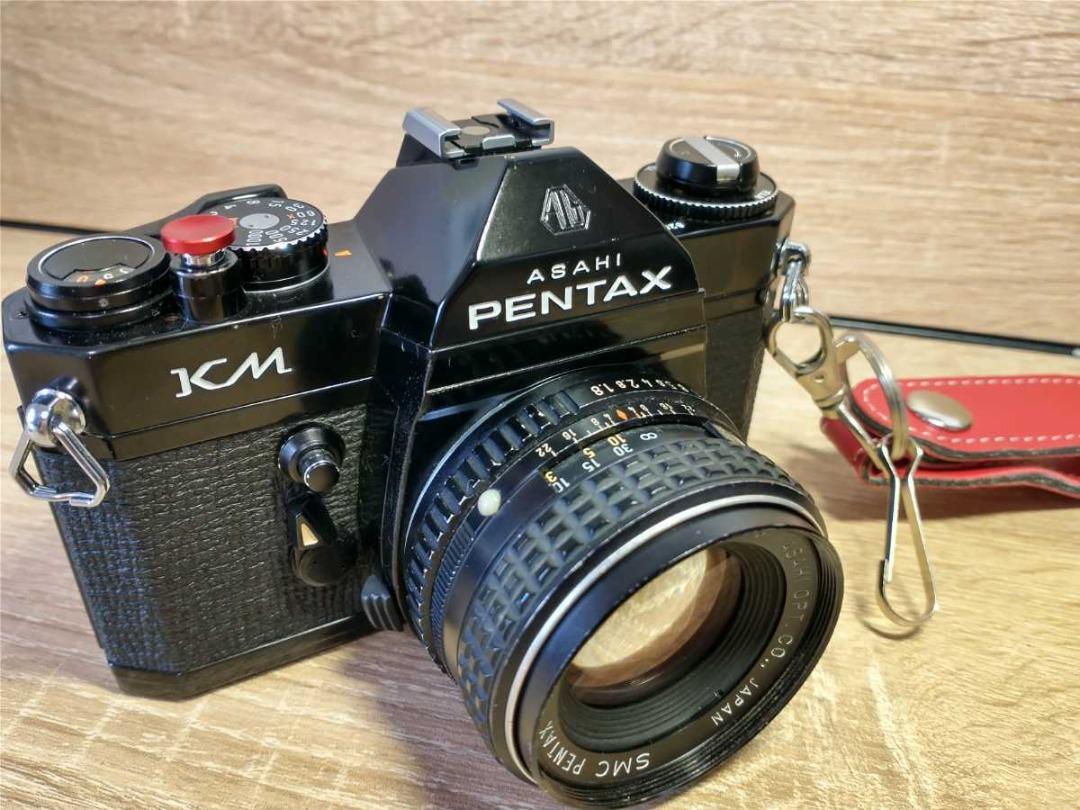 PENTAX KM black + SMC PENTAX 55mm f1.8 測光錶正常, 攝影器材, 相機