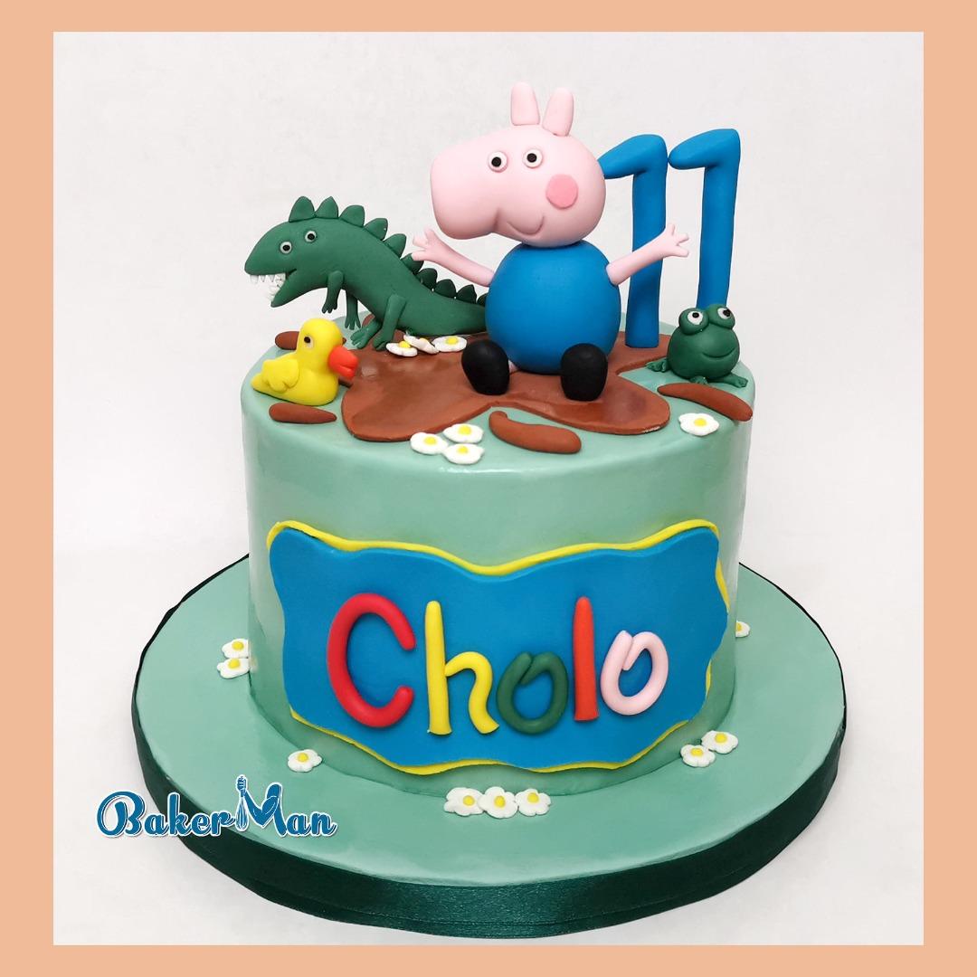 Peppa Pig Cake | Peppa Pig Theme Cake | Customize Fondant Cake, Food