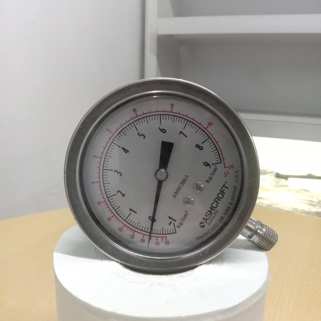 Pressure Gauge, Ashcroft, 0 9 kg/cm2 with ISO 17025 accredited