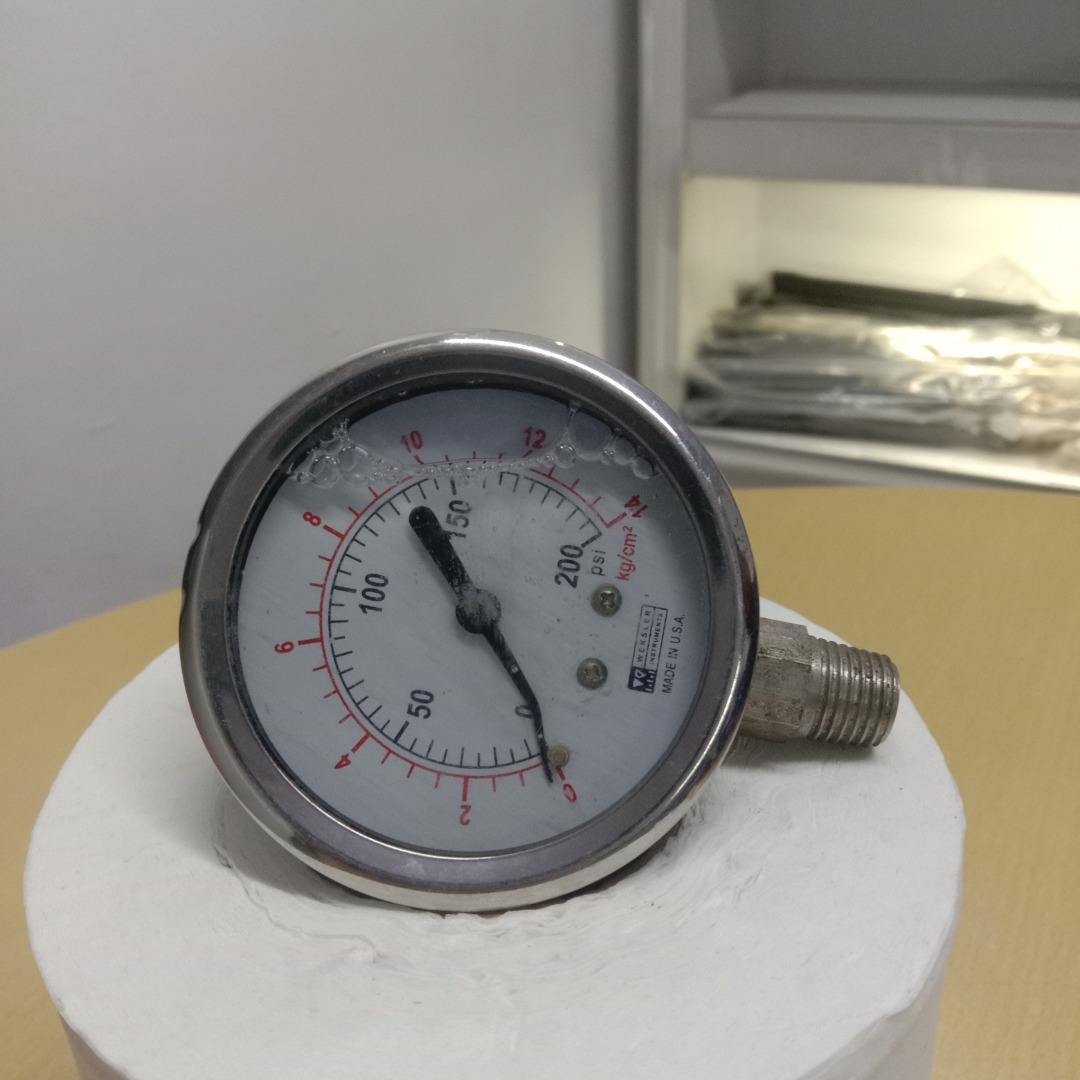 Pressure Gauge, WEKSLER 0 to 200 PSI with ISO Accredited Calibration