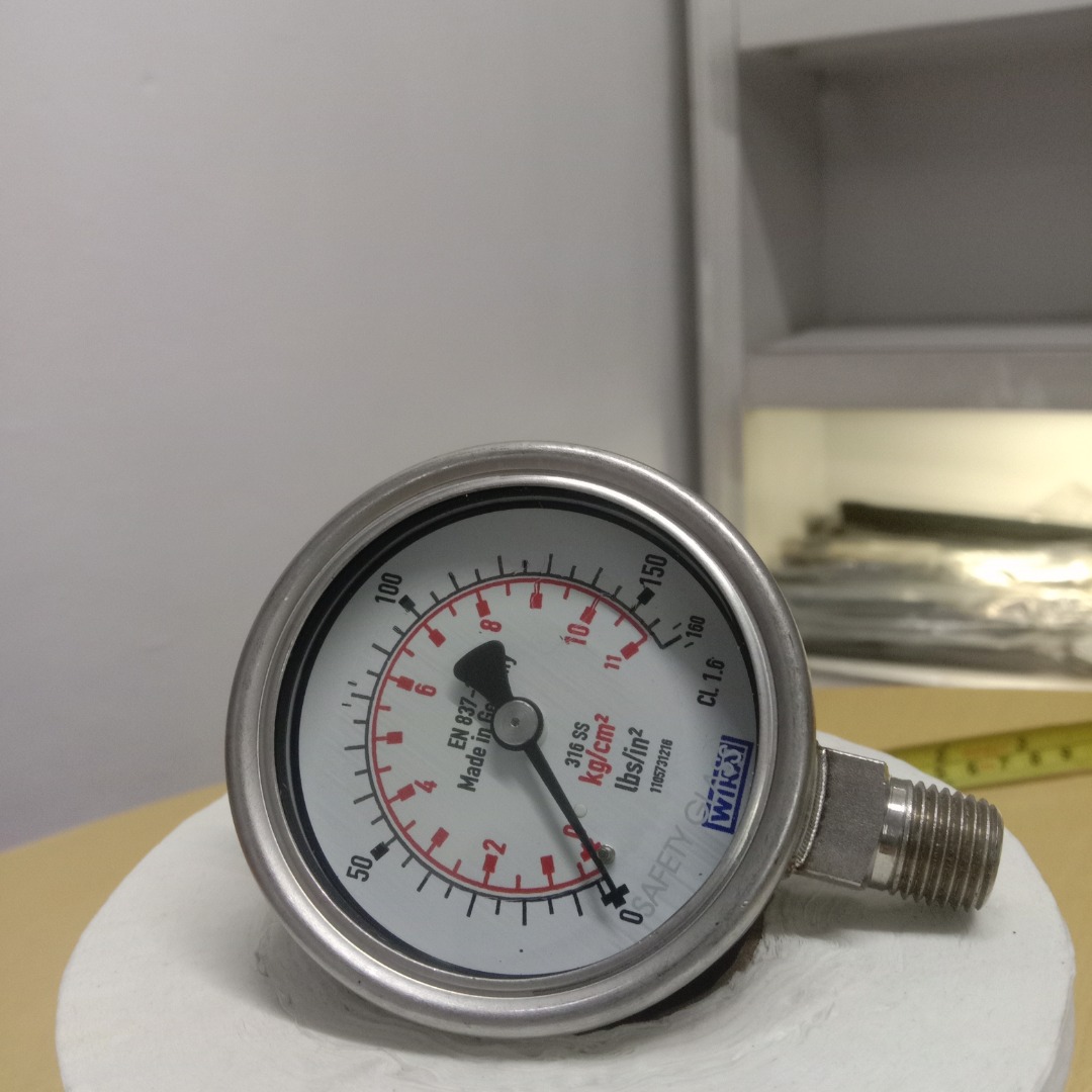 Pressure Gauge, WIKA 0 to 150 LBS with ISO 17025 Accredited Calibration