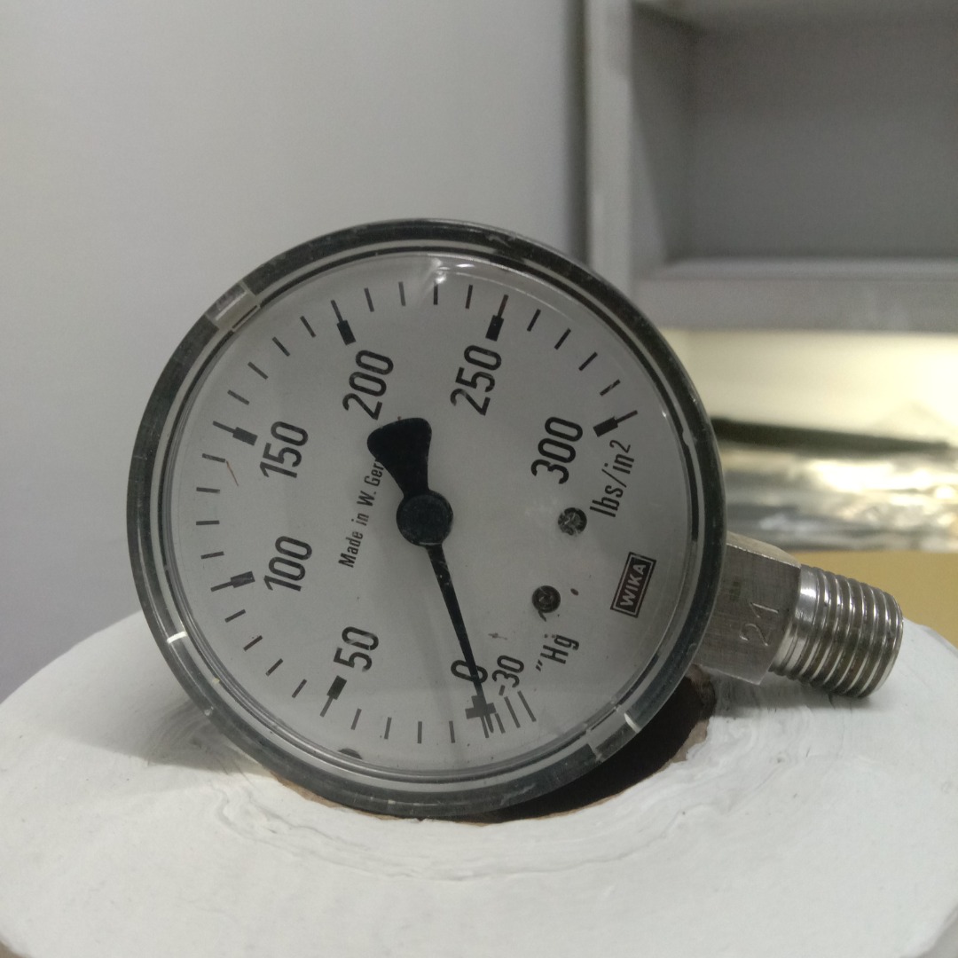 Pressure Gauge, WIKA 0 to 300 LBS with ISO 17025 Accredited Calibration