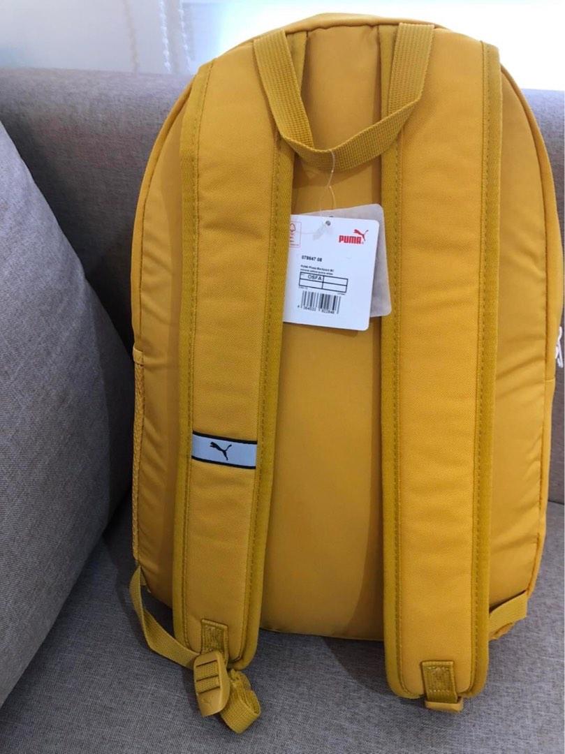 Puma Yellow Backpack, Men's Fashion, Bags, Backpacks on Carousell
