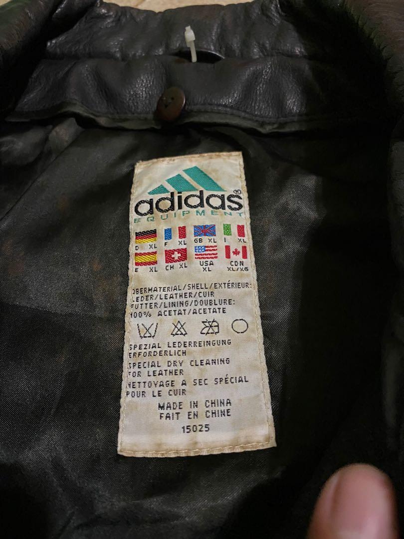 Rare Vintage Adidas Equipment EQT Leather Jacket