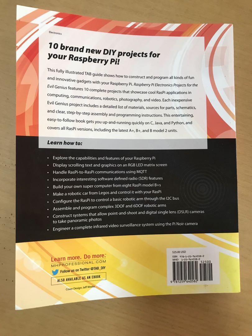 Raspberry pi electronics projects for the evil genius by donald norris