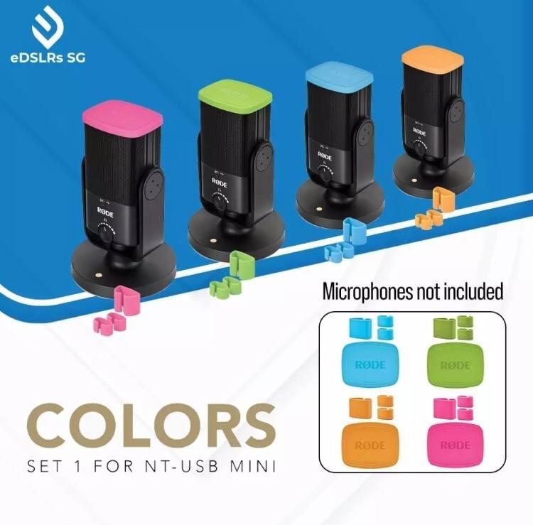 Rode NT-USB Mini USB Microphone Bundle with Rode COLORS Color-Coded Caps  (Set of 4) 