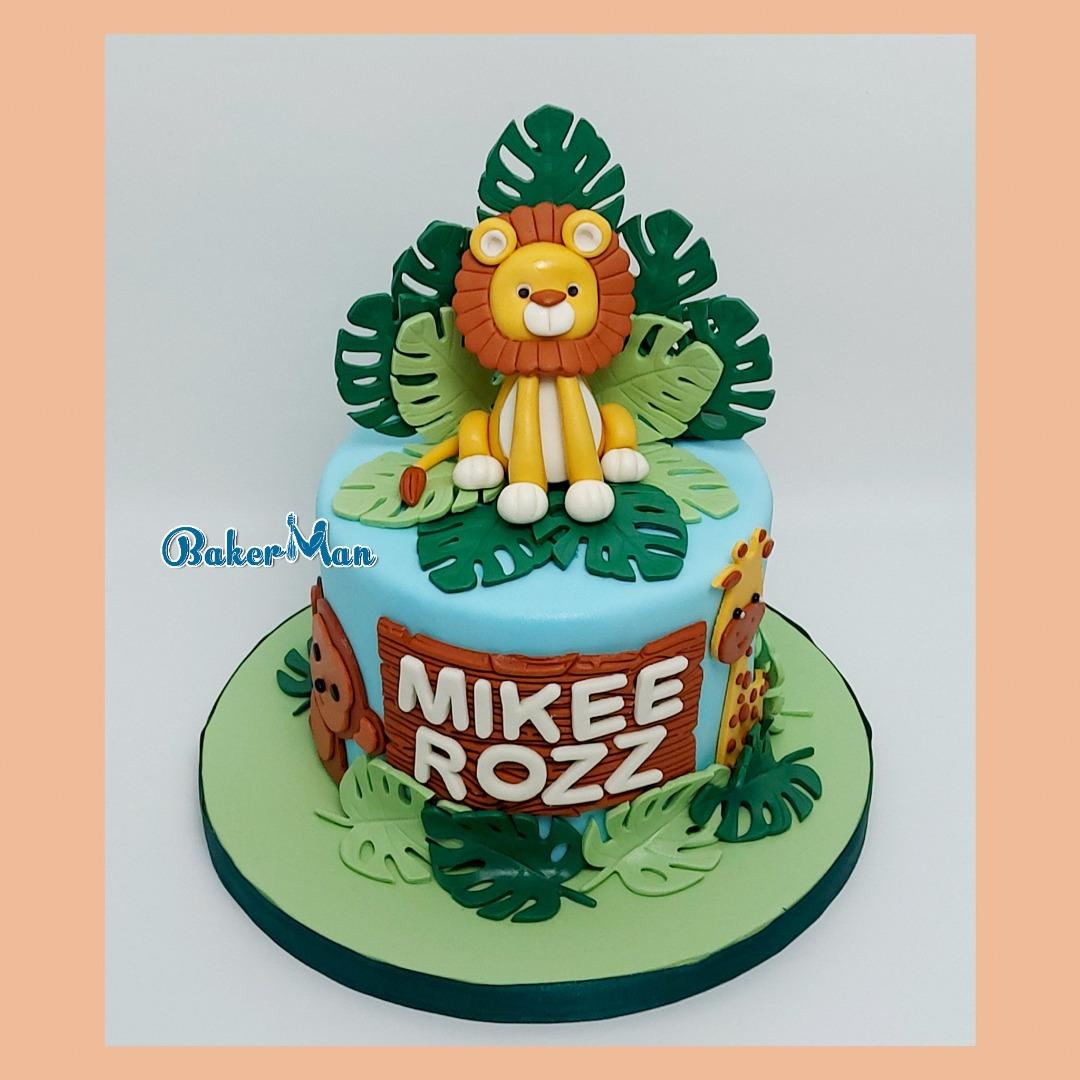 Safari Cake Safari Theme Cake Customize Fondant Cake, Food & Drinks