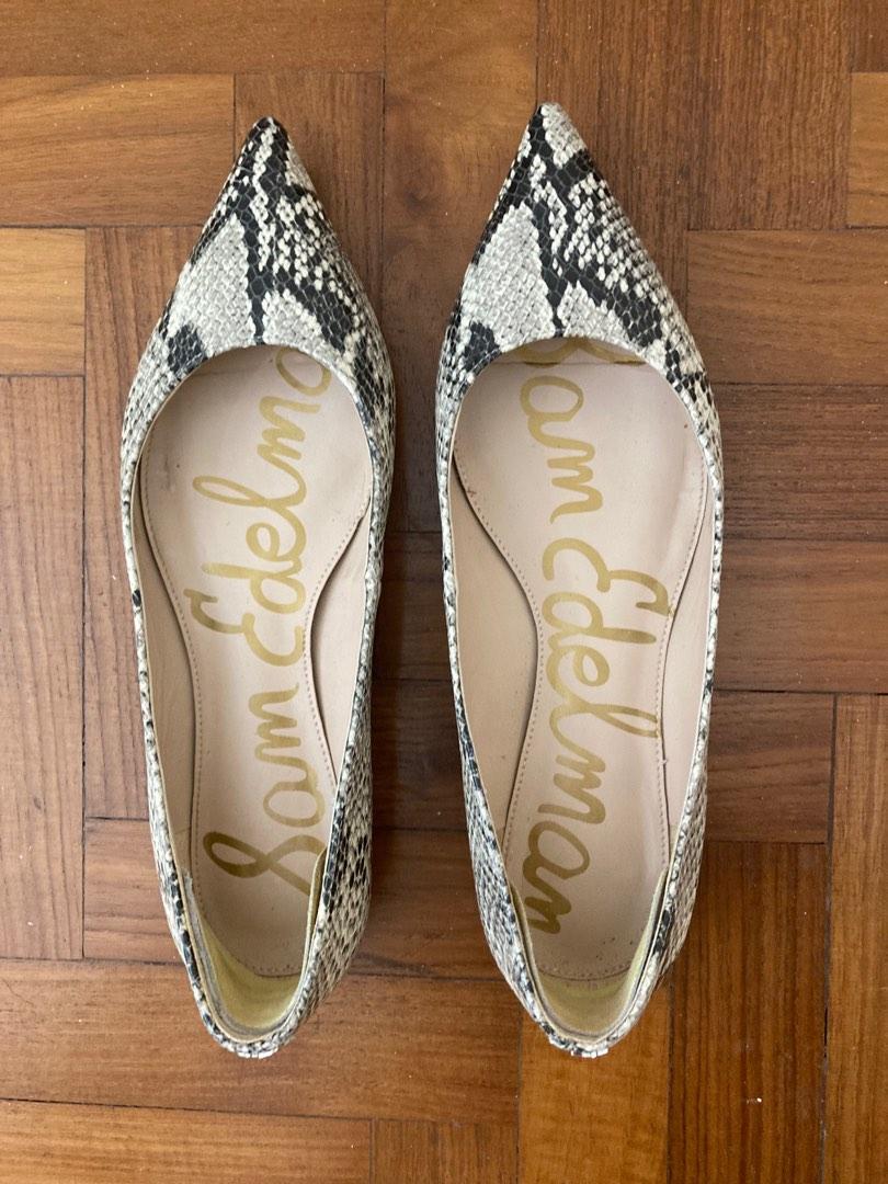 Sam Edelman Stacey flats snakeskin Women s Fashion Footwear Flats on Carousell