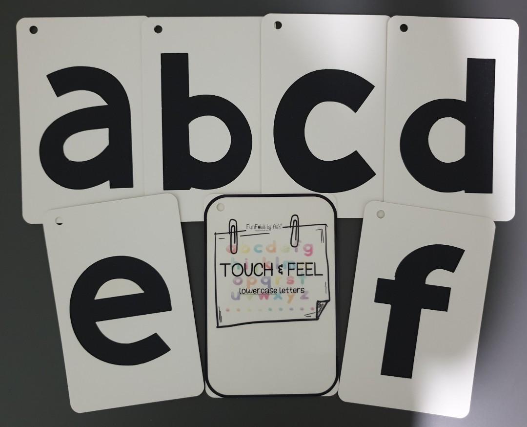 Sandpaper Touch & Feel Flashcards, Everything Else on Carousell