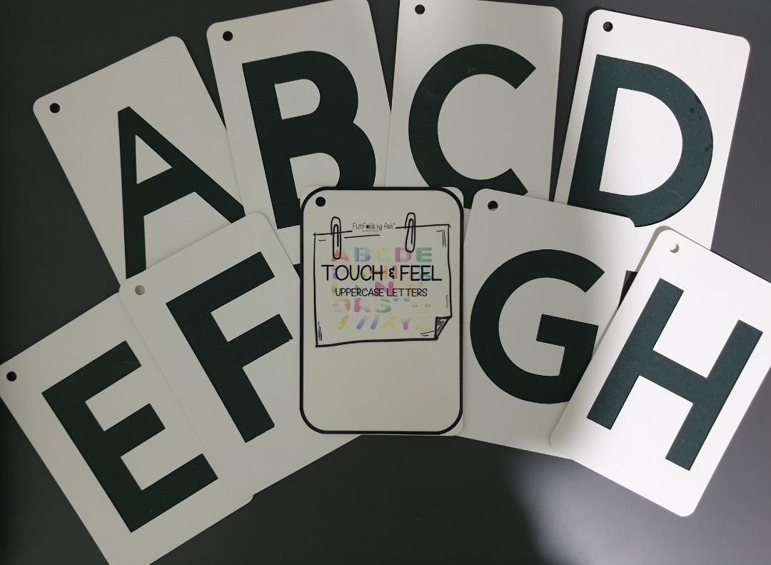 Sandpaper Touch & Feel Flashcards, Everything Else on Carousell