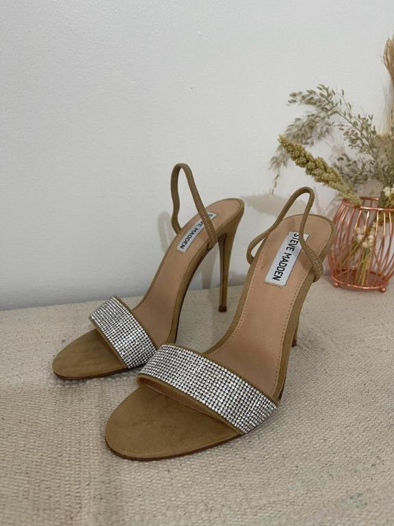 Steve madden fierce rhinestone slingback heeled sandals best sale