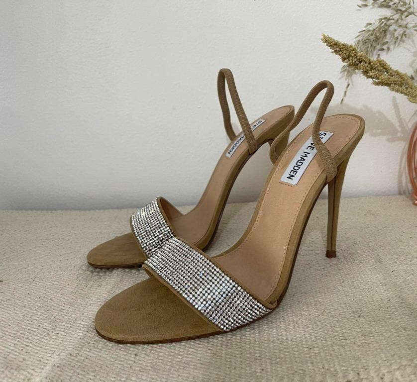 Steve madden exclusive fierce shop rhinestone slingback heeled sandals