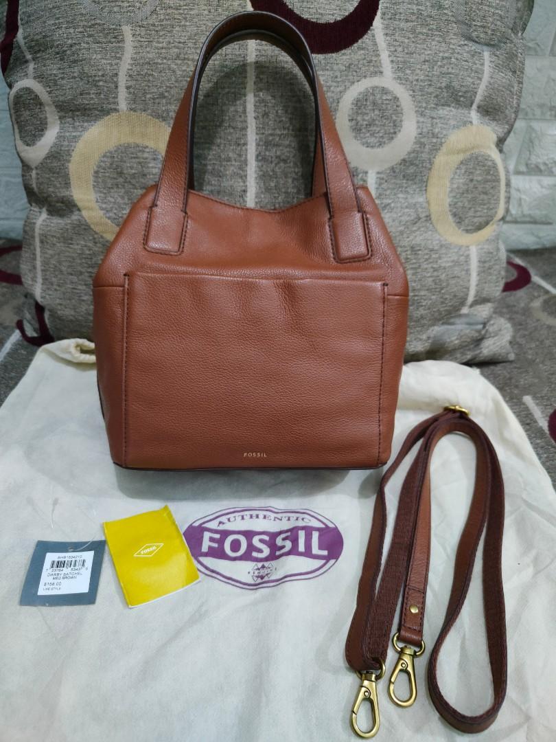 Tas Fossil Darby satchel Authentic Fesyen Wanita Tas Dompet