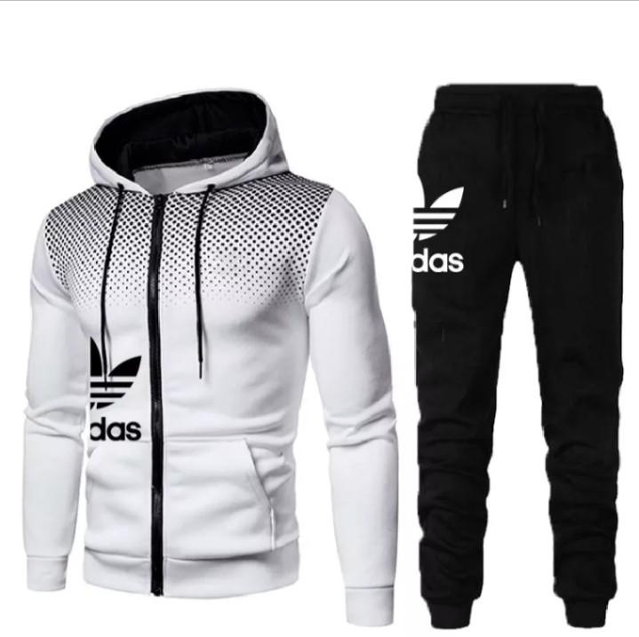 Mens adidas clearance hoodie tracksuit