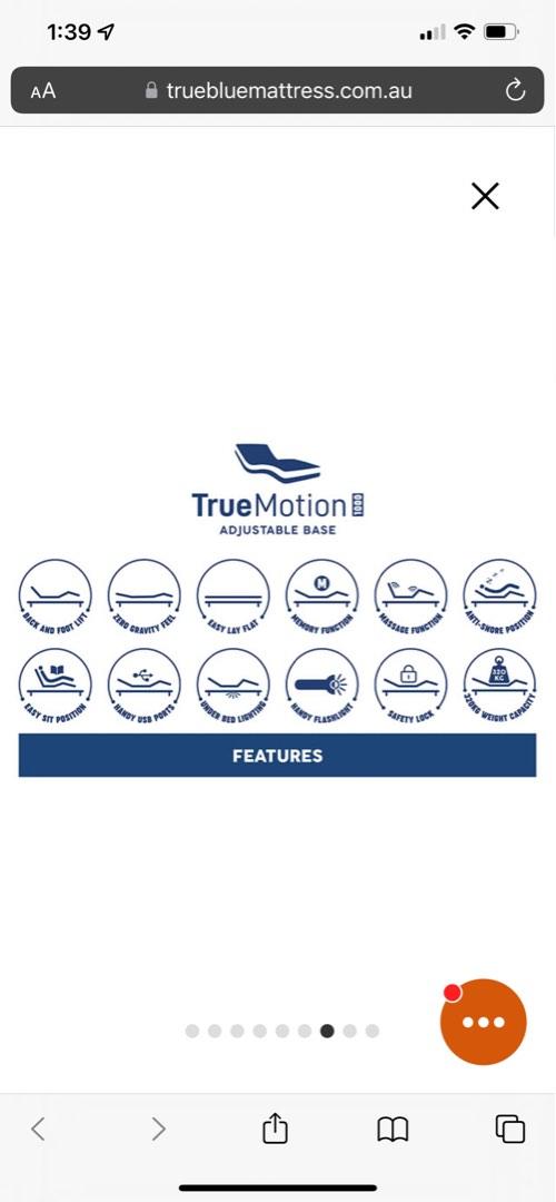 True Motion Adjustable Base (Adjustable Bed), Furniture & Home Living ...