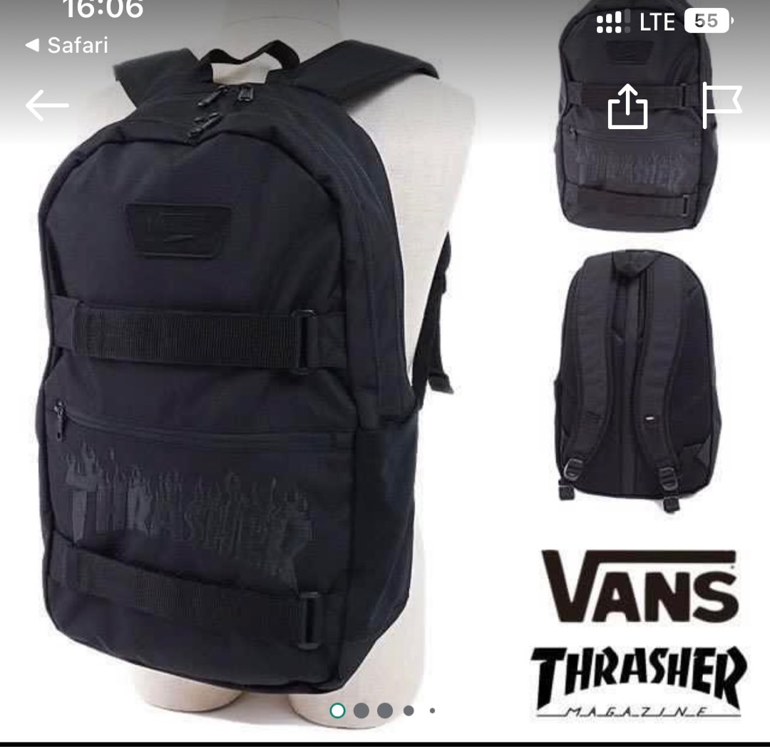 Thrasher vans backpack on sale