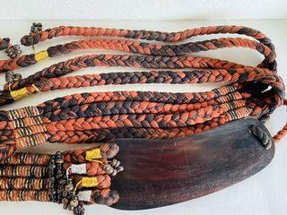 Vintage Narda’s Handwoven Belt with Wood Beads