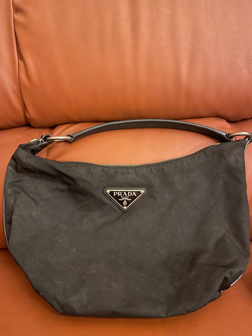 Vintage Prada Hobo Bag Nylon, Luxury, Bags & Wallets on Carousell