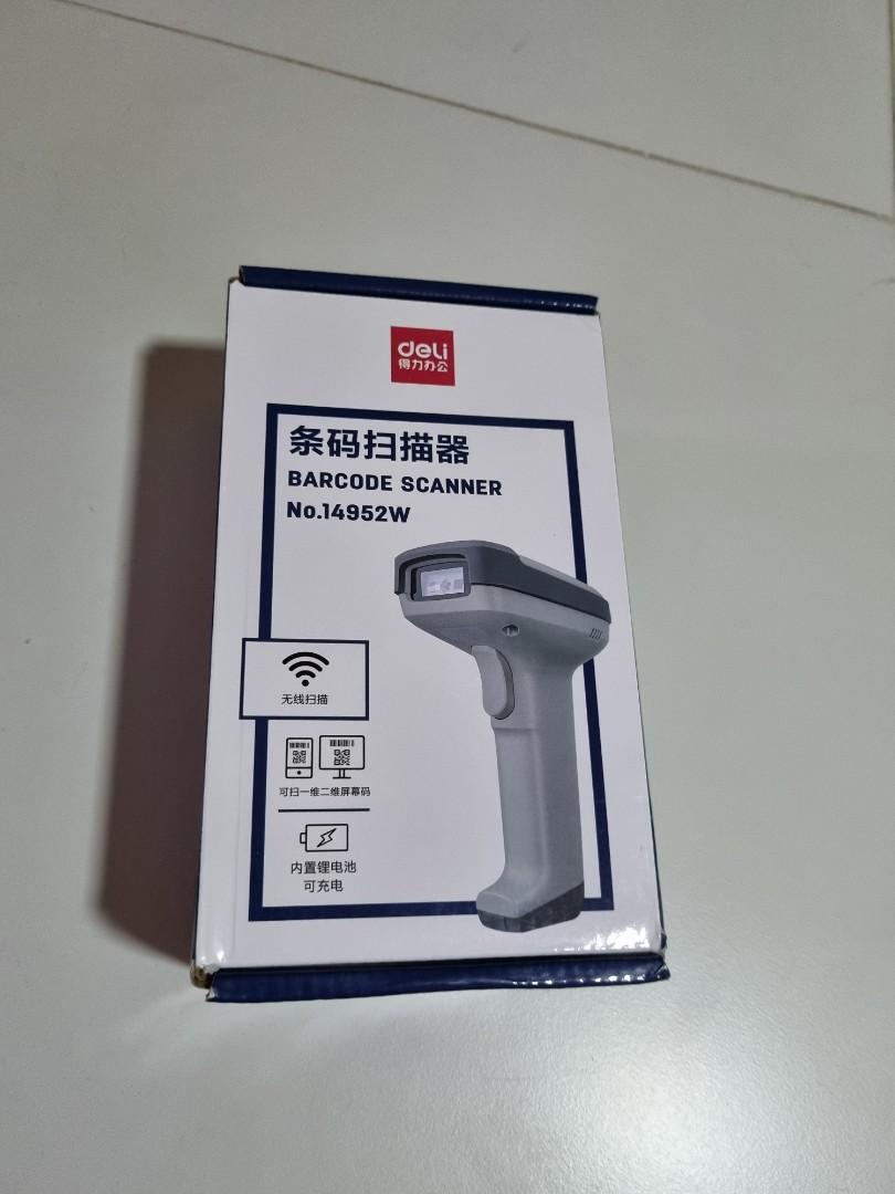 Wireless Barcode and QR code scanner Deli no. 14952W, Computers & Tech ...