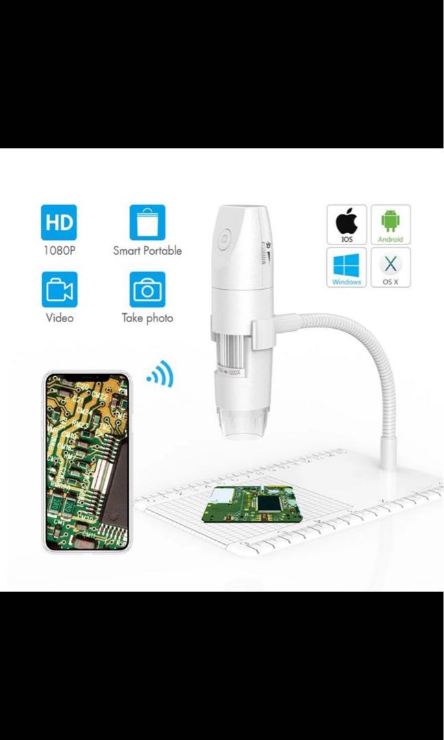 Wireless Digital Microscope WiFi USB Flexible Arm Observation Stand